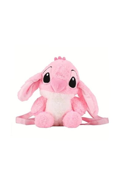 OEM Plush backpack, Stitch-style, pink, 28 cm