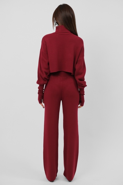 De Pose High Waist Finger Slip Crop Knitwear Set 015