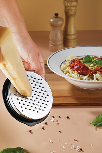 Steel & More Prisma 304 Paslanmaz Çelik El Tipi Peynir, Sebze ve Meyveler İçin Ergonomik Rende