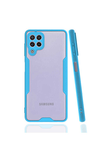 zore Galaxy A22 4g Case Nxxa Parfe Cover - Blue