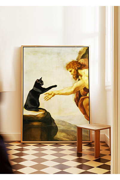 ARTHOUSECOLLECTIVE Klasik Sanat Temalı Kedi Posteri – Kedi Koleksiyonu 3 - Ta...