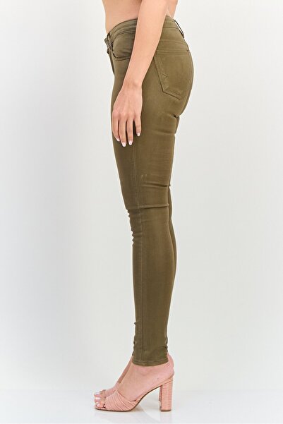 Reiko Women Regular Fit Solid Skinny Pants, Khaki