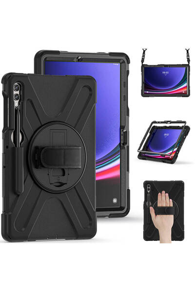 zore Galaxy Tab S9 Fe Plus Nxxa Defender Silicone Tablet Case - Black