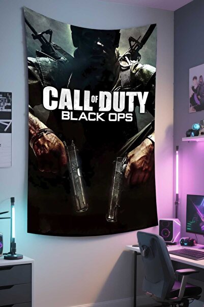 RUGRUMBA غطاء حائط Call of Duty مطبوع - موضوع للاعبين، قماش عالي الجودة، سجاد...