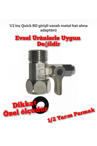 Aqua Su Arıtma Cihazları İçin Hat Alma 1/2 (Yarım Parmak)