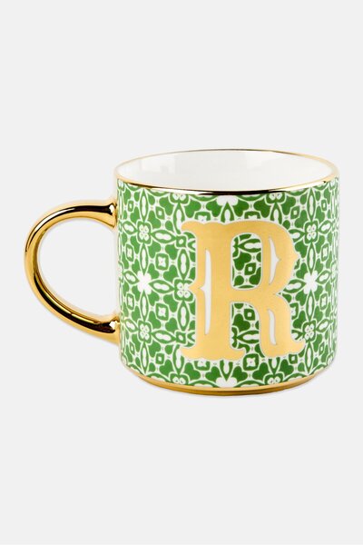 NANETTE LEPORE Vintage Mug With Gold Initial R 450 ml, Multicolor