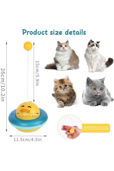 HESPERUS Ufo Shaped Duck Food Launcher Cat Interactive Toy