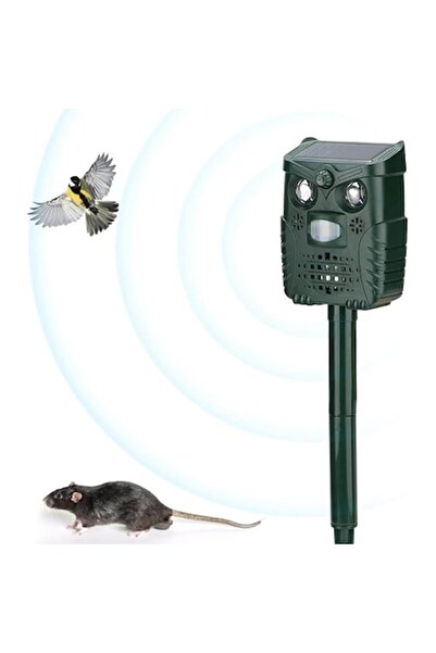 OnliShop Repelent cu ultrasunete, cu lumini și sunete (anti-păsări, rozătoare, câini, pisici)