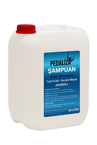 pedaliza 20 Lt Tutti Frutti Aromalı Şampuan – Otel SPA Kuaför İçin Profesyonel Kullanım