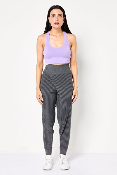 Nike Women Loose Fit Stripe Yoga Leggings, Grey