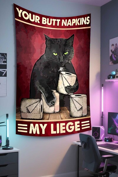 RUGRUMBA Тапети с котки – с мотиви на домашни любимци, висококачествена тъкан...