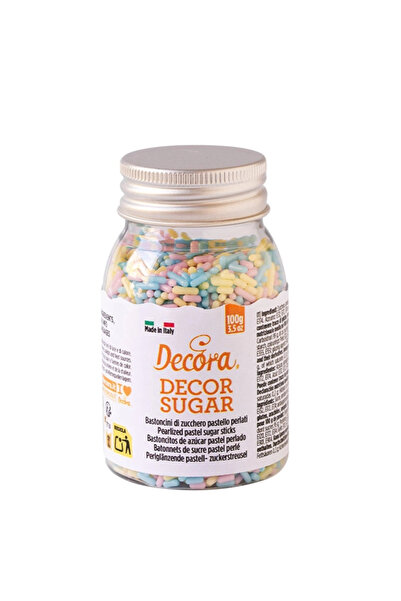 DECORA Bastonase de zahar pentru decor multicolore, Decora, 100 g