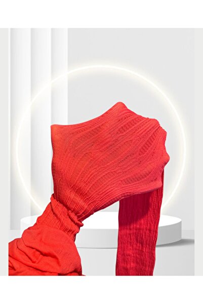 İntive Lingerie Coral Color Dita Mystic Patterned Stretchy 80 Denier Pantyhose