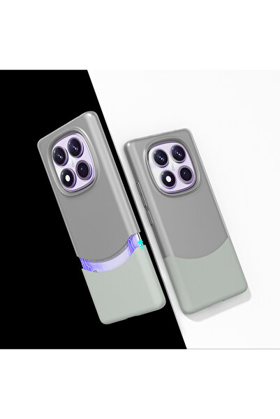 zore حافظة ريدمي نوت 14 برو 4G مع غطاء مغناطيسي مزدوج NXXA - رمادي