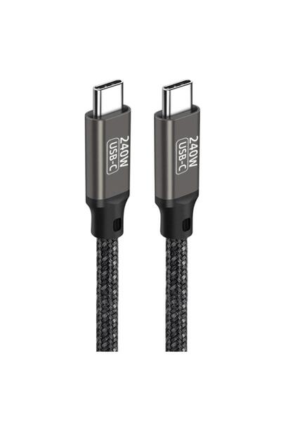 zore Black Qg02 Type-C to Type-C Pd3.1 Data Cable 240W 480Mbps 3 Meters-Nxxa