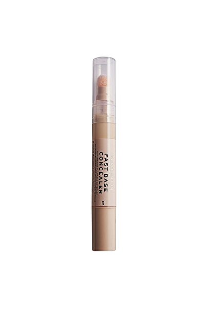 MAKEUP REVOLUTION Fast Base Concealer, Under Eye Concealer Pen, C 2, 4.5 ml