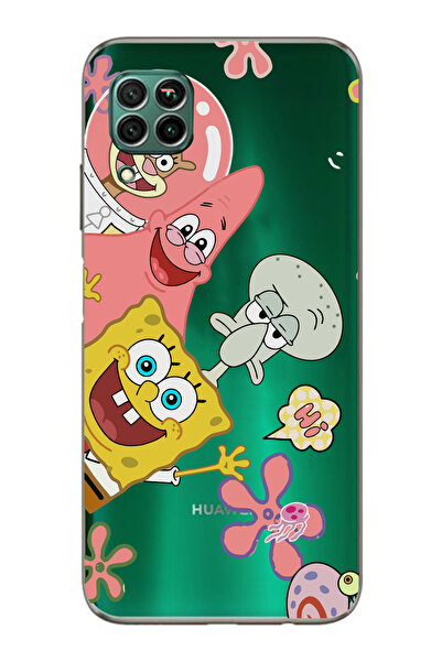 Elorakılıf Huawei P40 Lite Uyumlu Baskılı Yumuşak Silikon Şeffaf Telefon Kılıfı