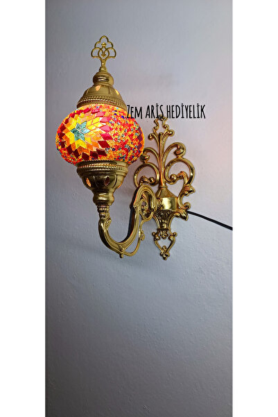 ZEM ARİS HEDİYELİK Gold Color Handmade Sconce