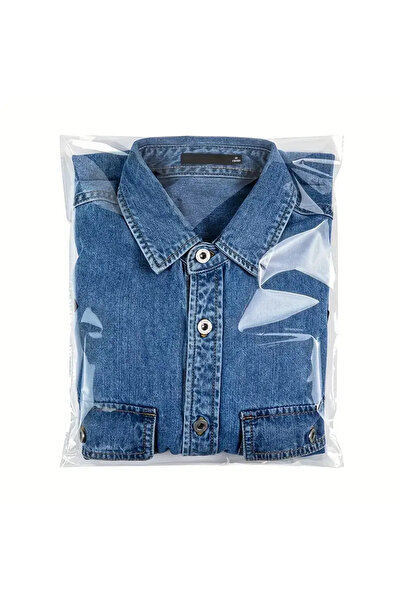 HG Tedarik 100 Adet 30x45 Cm Bantlı Yapışkanlı Şeffaf Opp Jelatin Poşet ( 30x40*5 Cm Kapak)