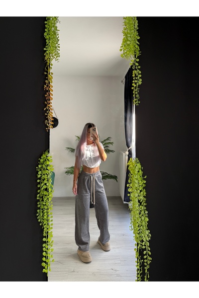 by SLA boutique Pantaloni Dama Largi cu Șnur – Confortabili, Moda Street, 3 Culori Disponibile