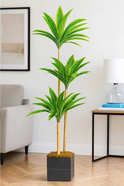 moysahsap party&ahşap Doğal Görünümlü 140 cm Yapay Kılıç Bitkisi – 3 Bambu Gö...