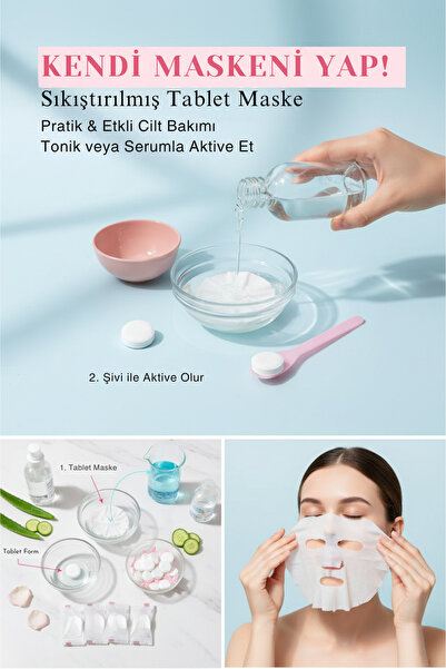 Femmelogy Sıkıştırılmış Tablet Maske Kendi Serum Ve Toniğiniz Için Pratik Yüz...