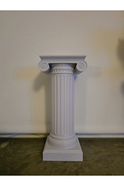 Rekatech Mermer Görünümlü Antik Roma Sütun Masa Lambası – Modern Klasik Aydınlatma (Kablolu)
