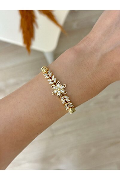 YOUES JEWELRY Altın Kaplama Zirkon Taşlı Kuyumcu Model Bİleklik