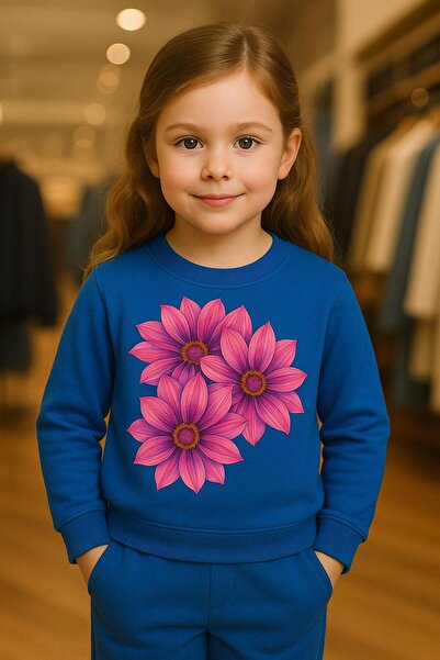 playwear ΠΑΙΔΙΚΟ ΧΕΙΜΕΡΙΝΟ ΣΕΤ ΜΑΚΡΥΜΑΝΙΚΟ ΡΟΖ ΦΟΥΤΕΡ ΜΕ ΦΛΟΡΑΛ ΣΧΕΔΙΟ ΓΙΑ 3-...