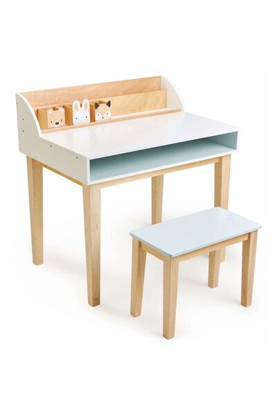 Tender Leaf Toys Set Birou si scaun, din lemn premium,