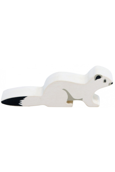 Tender Leaf Toys Figurina Hermina, din lemn premium - White Stoat -