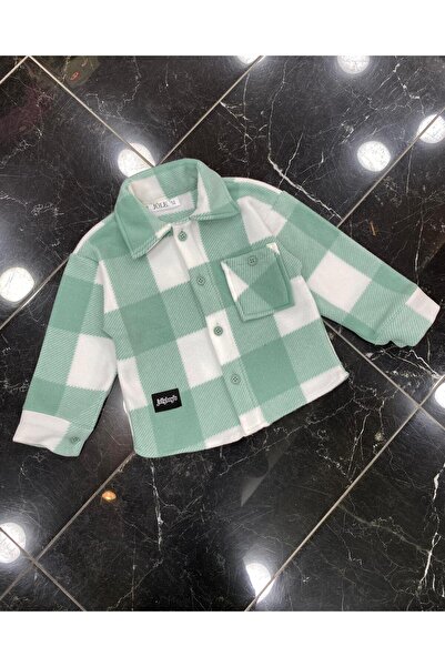 ERDEM KIDS Boys' Cotton Fleece Plaid Checkered Jacket Shirt