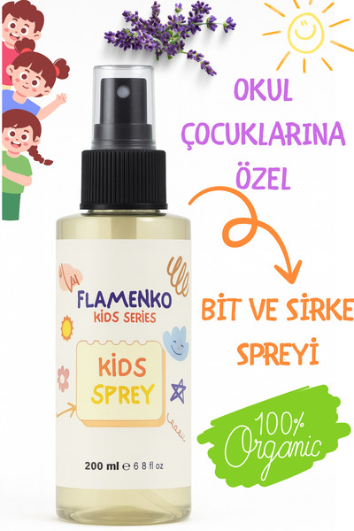 FLAMENKO Lavanta Yağlı Bit Sirke Kovucu Koruyucu Saç Spreyi 200 ml