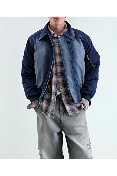 Hazhers Men's Double Color Bomber Winter Jacket