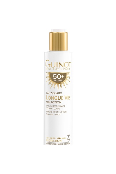 Guinot Longue Vie, Loțiune de protecție solară pentru fermitate, SPF 50+, 150 ml