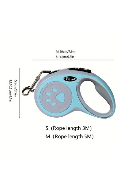 HESPERUS Otomatik Geri Çekilebilir Pati Desenli Köpek Gezdirme Tasması 5 Metre