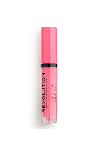 MAKEUP REVOLUTION , Sheer Brillant, Vegan, Lip Gloss, 139, Cutie, 3.5 ml
