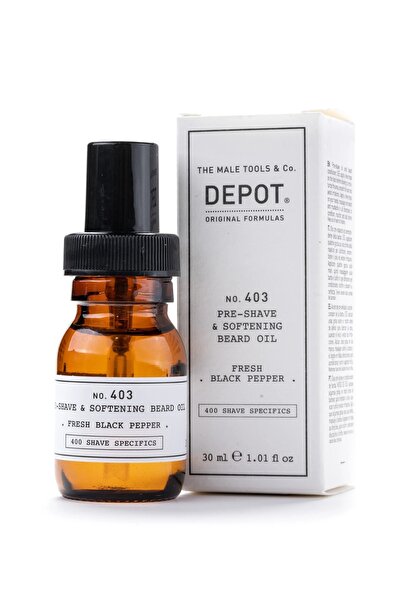 DEPOT 400 Shave Specifics Nr. 403, Piper negru proaspăt, Emollient, Ulei pre-...