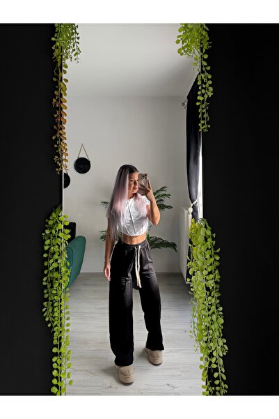 by SLA boutique Pantaloni Dama Largi cu Șnur – Confortabili, Moda Street, 3 Culori Disponibile