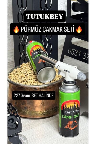 TUTUKBEY PÜRMÜZ ÇAKMAK SETİ KARTUŞLU 227.GR SET HALİNDE