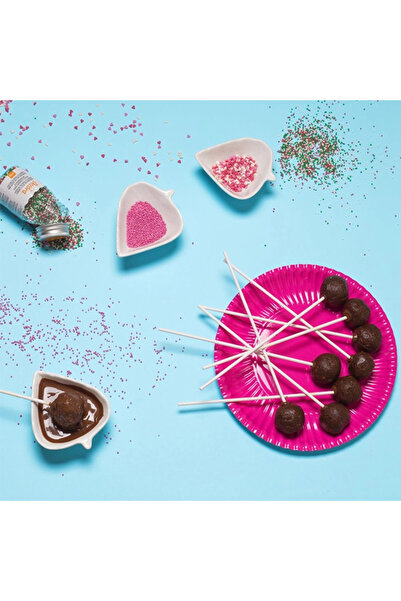 DECORA Set of 25 polypropylene cake sticks, Ø 3.8 x 22.8 cm