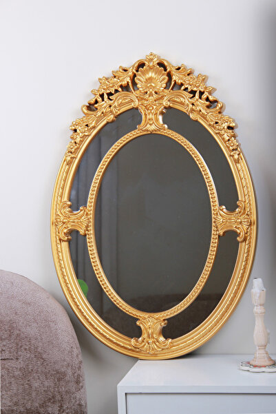 Generic Artistic mirror set with a wavy gold frame – a touch of modern luxury 80*54cm
