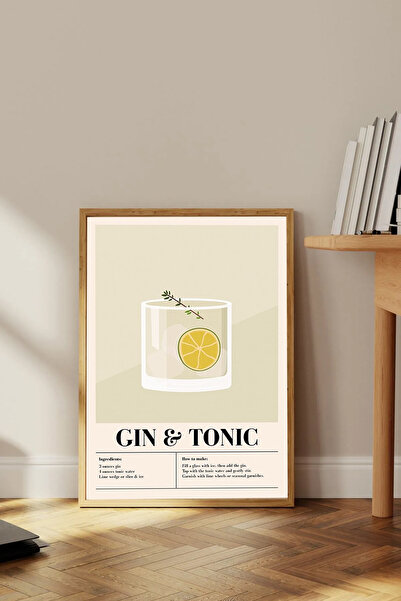 Dekorsiahome Tek Parça Ahşap Çerçeveli Oturma Odası Salon Mutfak Tablosu TK1710