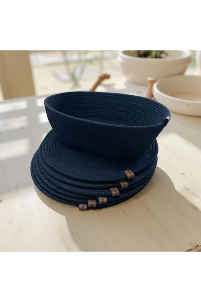 myistasyon "tarzınızı evinize yansıtın" 7 Pieces Cream Jute Placemat / American Service Lux Presentation Plate Mat