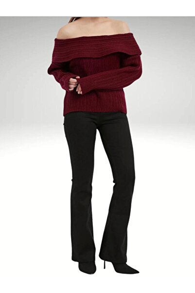 AlanTeks Degaje Madonna Collar Comfortable Fit Women's Knitwear Sweater