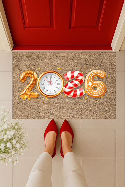 Dormot Yüksek Kaliteli Modern Dijital Baskı - Welcome 2026 Yeni Yıl Yılbaşı T...