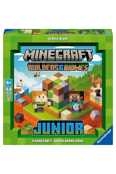 RAVENSBURGER Minecraft Builders & Biomes Junior, joc de societate pentru copi...