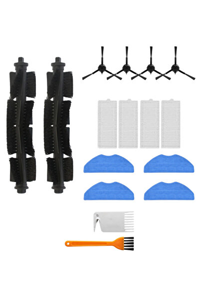 Asgard Grup 2 Main Brushes, 4 Filters, 4 Black Side Brushes, 4 Mops, 2 Combs Compatible with 360 S8