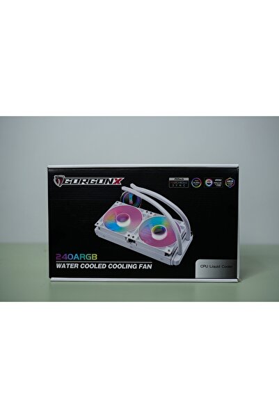 GORGONX Euryale 240 Argb Black Liquid Cooling - Dual Fan - Mirror Pump - Silent
