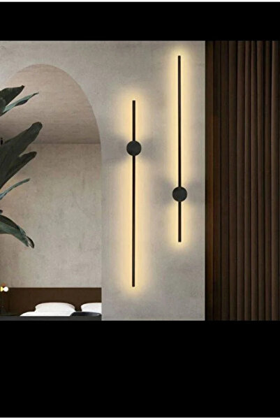 akyzlighting LED AYDINLATMA ÇUBUK APLİK PİLLİ SİYAH KASA GÜN IŞIĞI 60CM